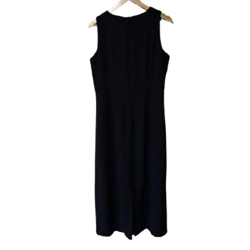 Eddie Bauer Elegant Chic Black Midi Sheath Dress Size 14 - Picture 4 of 5